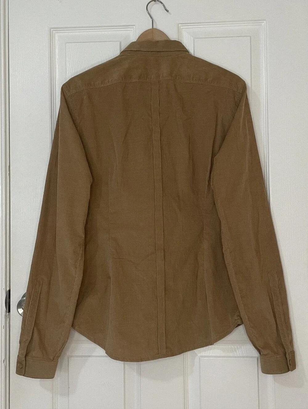 Burberry Cotton Men's Tan Brown Button-Down Casual Shirt Size 16.5